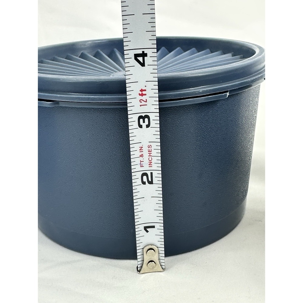 Tupperware Servalier Stacking Canister Set of 4 Different Color Blues Kitchen - Picture 7 of 9